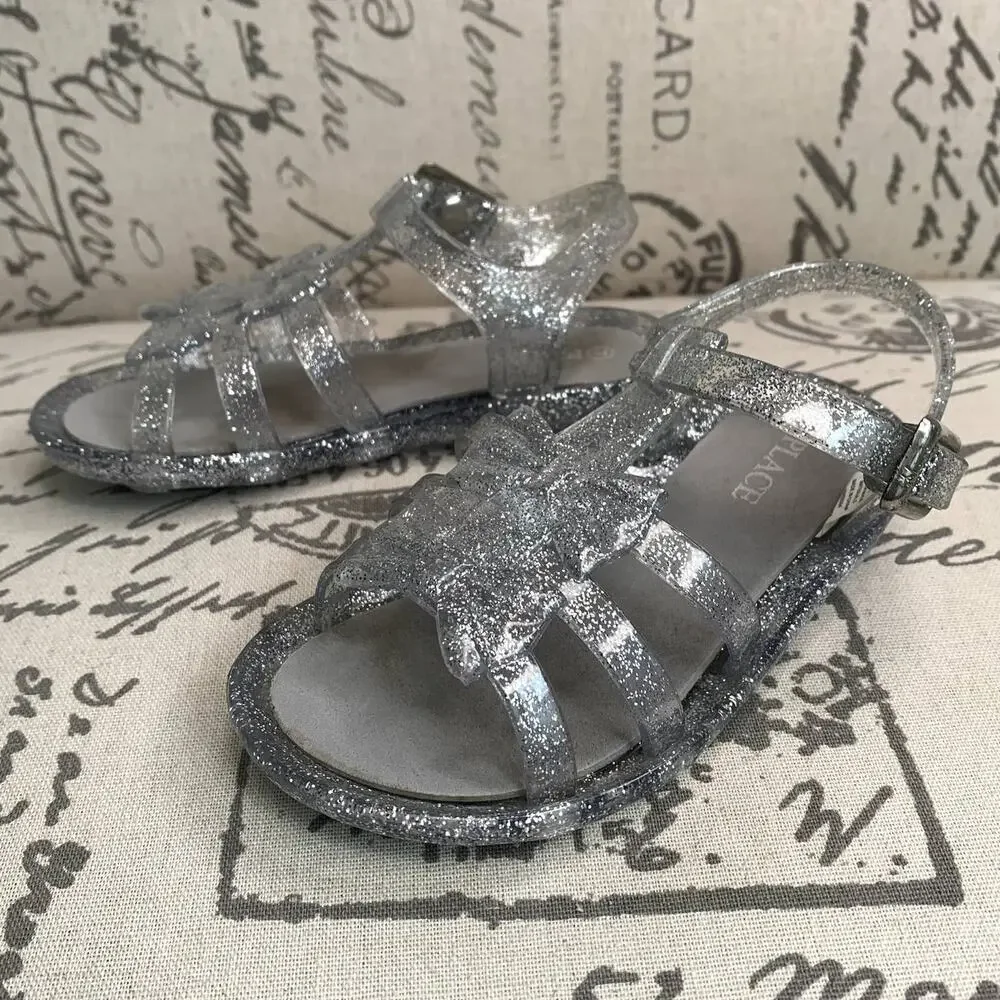 5/$25 Children's Place Jelly Clear Sparkle‎ Sandals